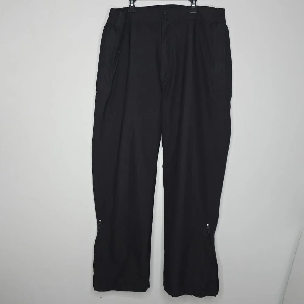 Eddie Bauer Pants Mens Large Black Ski Snow Gore-Tex Nylon Winter Zipper Pockets
